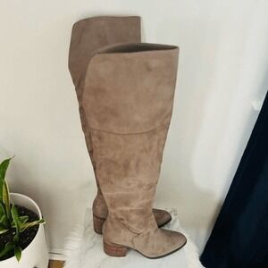 BP Luke Over The Knee Suede Boot, Olive Green, Zip Close, Size 9.5, NWOT